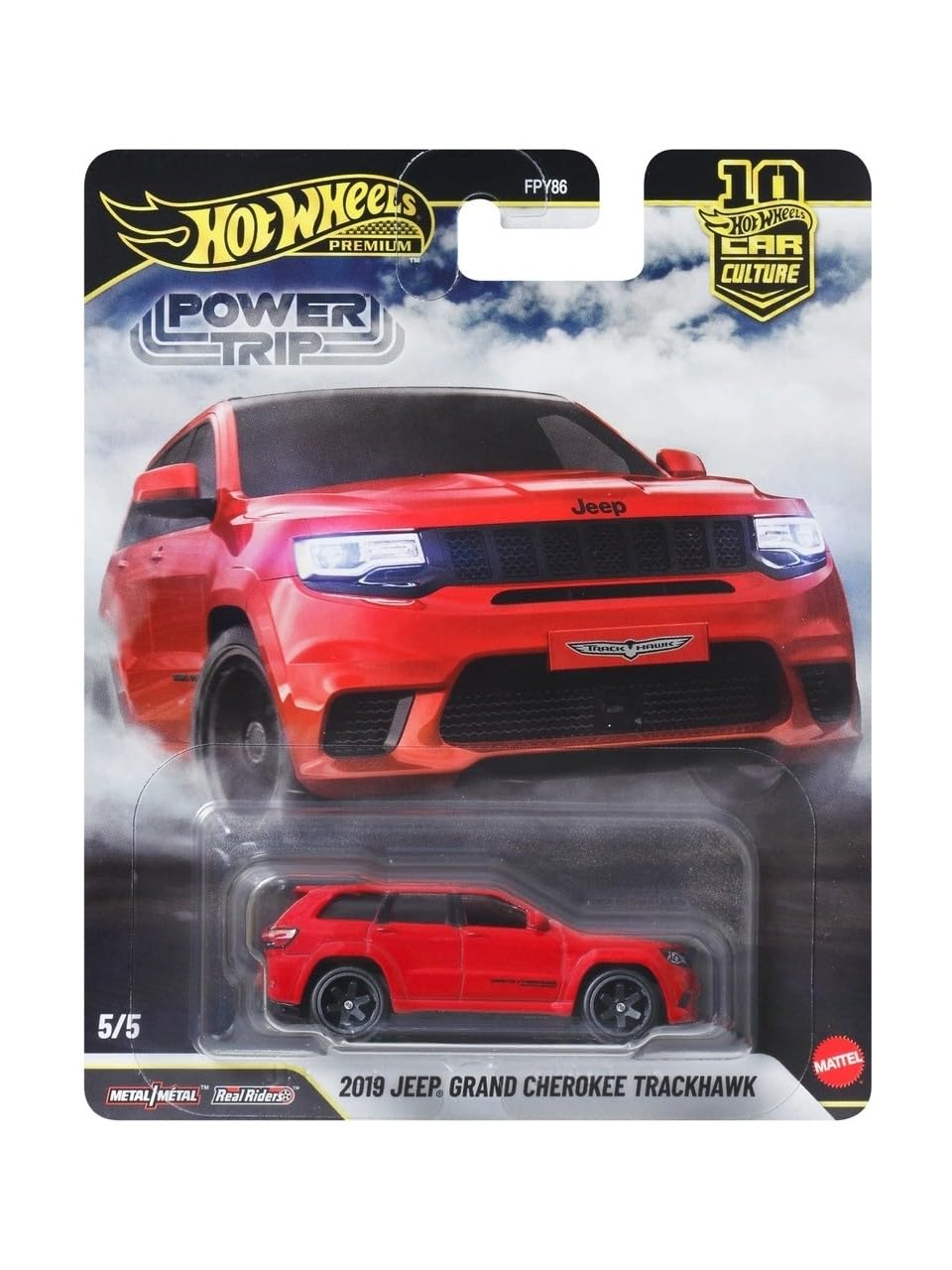 Hot Wheels Premium Car Culture Jeep Grand Cherokee Trackhawk SUV Sports Car Premium Collection 1:64 Scale for Kids Ages 3 and Up - image 3