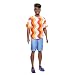 Barbie Fashionistas Ken Doll #220 with Behind-the-Ear Hearing Aids & Broad Body Wearing a Removable Orange Patterned Shirt, Shorts & Jelly Sandals - image 14
