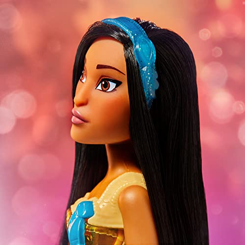 Disney Princess Royal Shimmer Pocahontas Doll, Fashion Doll with Skirt and Accessories, Toy for Kids Ages 3 and Up - image 7