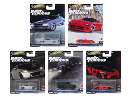 Hot Wheels Fast & Furious Premium Die-Cast Cars Collection, 5-Pack Set, 1970 Chevelle SS, Dodge Viper, Nissan 370Z, Land Rover Defender, McLaren Senna HNW46-956J - image 19
