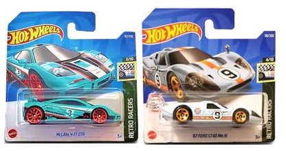 Hot Wheels Retro Racers 10-Pack Die-Cast Vehicles with 1 Sticker, Ages 3+, HKL77-9796 - image 17