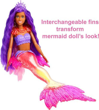 Barbie Mermaid Power Doll Set, Barbie "Brooklyn" Fashion Doll with Phoenix Pet & Accessories, Mermaid Toy with Interchangeable Fins - image 14