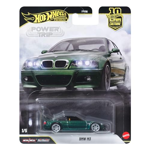 Hot Wheels Premium BMW M3 Die-Cast Toy Car, Green, Power Trip Car Culture Series, 1/5 - image 16