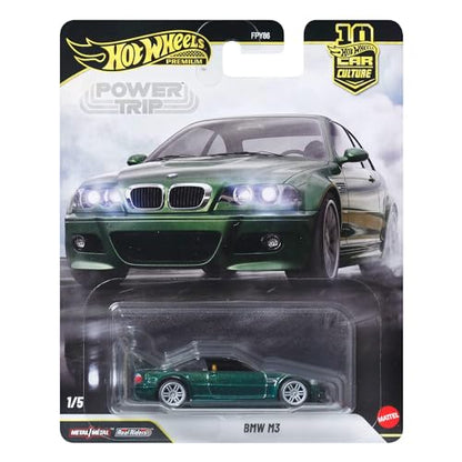 Hot Wheels Premium BMW M3 Die-Cast Toy Car, Green, Power Trip Car Culture Series, 1/5 - image 16