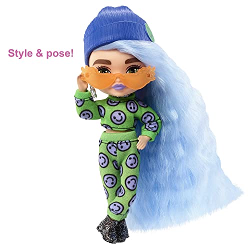 Barbie Extra Minis Doll #3 (5.5 in) Wearing Emoji-Printed 2-Piece Fashion, with Doll Stand & Accessories Including Sunglasses and Purse, Gift for Kids 3 Years Old & Up​ - image 8