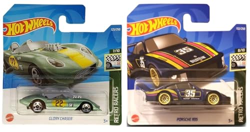 Hot Wheels Retro Racers 10-Pack Die-Cast Vehicles with 1 Sticker, Ages 3+, HKL77-9796 - image 11