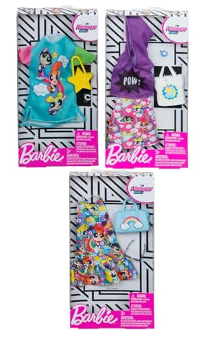 Barbie Fashion Powerpuff Girls Character Fashion Set 3 Inspired Outfits & Accessories for Barbie Dolls, Ages 3+ (Bundle of 3) - image 5