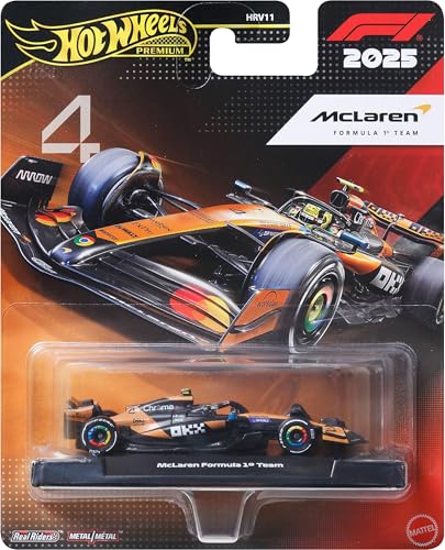 Hot Wheels 1:64 Scale Premium Die-Cast Formula 1 Collectible Toy Race Car with Real Riders Tires & Metal/Metal Body & Chassis - image 2