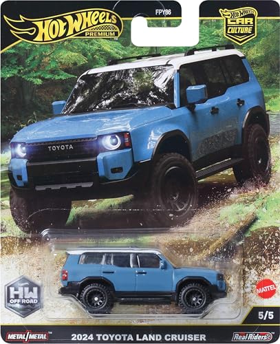Hot Wheels Premium Car Culture Off Road 1:64 Scale Die-Cast 2024 Toyota Land Cruiser Vehicle with Real Riders Tires & Metal/Metal Body & Chassis - image 16