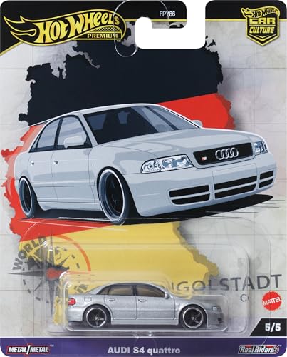 Hot Wheels Premium Car Culture Collectible Toy Car, 1:64 Scale Die-Cast Audi S$ Quattro, World Tour Vehicle with Real Riders Tires - image 1