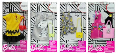 Barbie Fashion Peanuts Character Outfit Set – Bundle of 4 Clothing Packs with Accessories | Fits Most Dolls | Snoopy & Friends Themed Wardrobe | Ages 3+ - image 2