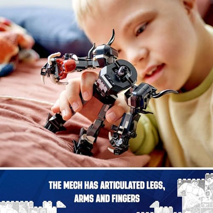 LEGO Marvel Venom Mech Armor vs. Miles Morales, Posable Action for Kids, Marvel Building Set with Minifigures, Travel Toy, Super Hero Battle Gift for Boys and Girls Aged 6 and Up, 76276 - image 10