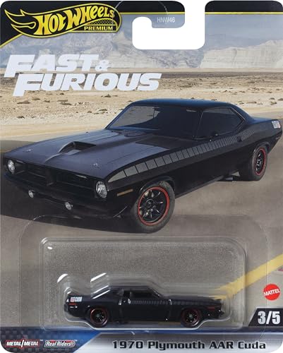 Hot Wheels Toy Car, Premium Fast & Furious 1:64 Scale Die-Cast 1970 Plymouth AAR Cuda for Collectors Inspired by Fast Movie Franchise - image 17