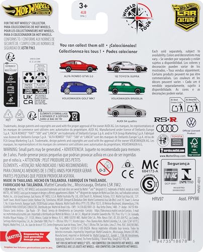 Hot Wheels Premium Car Culture Collectible Toy Car, 1:64 Scale Die-Cast '82 Toyota Supra, World Tour Vehicle with Real Riders Tires - image 4