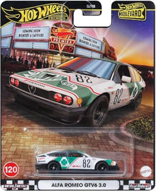 Hot Wheels JBL16 Boulevard Alfa Romeo GTV6 3.0 Vehicle Toy, Mini Car, 3 Years Old and Up, Green - image 2