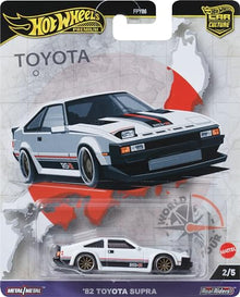 Hot Wheels Premium Car Culture Collectible Toy Car, 1:64 Scale Die-Cast '82 Toyota Supra, World Tour Vehicle with Real Riders Tires - image 1