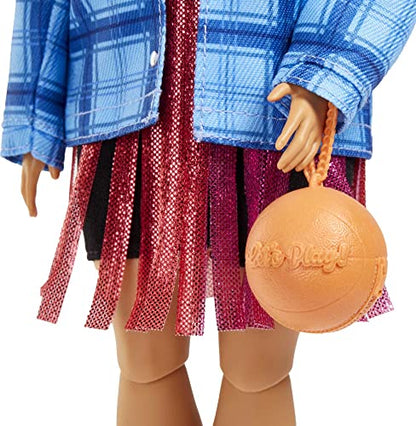 Barbie Extra Doll and Accessories with Pink-Streaked Crimped Hair in Jersey Dress with Pet Corgi - image 10