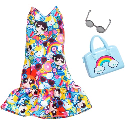Barbie Fashion Powerpuff Girls Character Fashion Set 3 Inspired Outfits & Accessories for Barbie Dolls, Ages 3+ (Bundle of 3) - image 17