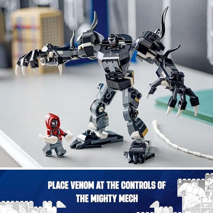 LEGO Marvel Venom Mech Armor vs. Miles Morales, Posable Action for Kids, Marvel Building Set with Minifigures, Travel Toy, Super Hero Battle Gift for Boys and Girls Aged 6 and Up, 76276 - image 7