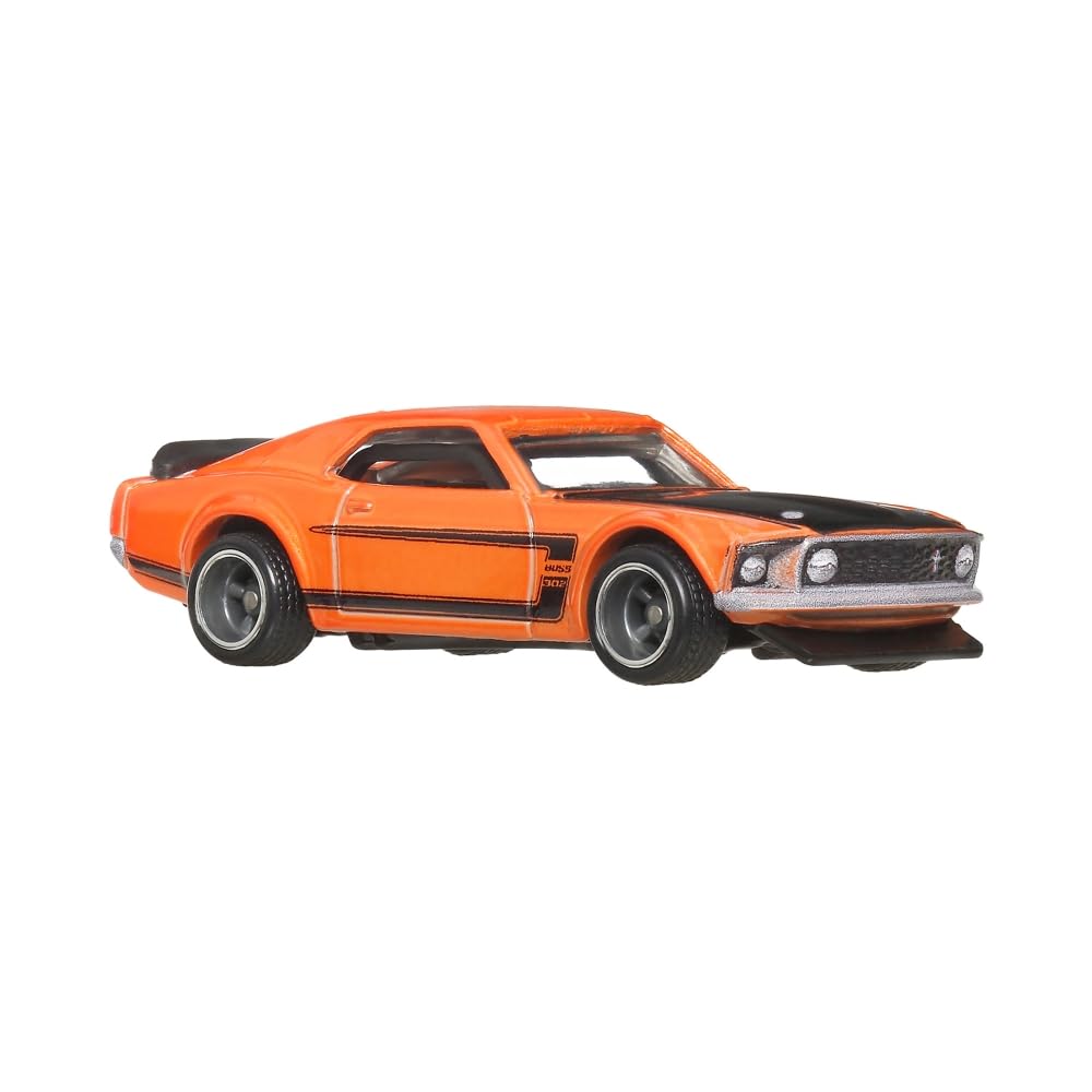 Hot Wheels JBL20 Boulevard '69 Ford Mustang Boss 302 Vehicle Toy Minicar 3 Years Old Orange - image 7