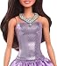 Barbie Fashionistas Doll #234 with Brown Hair, Wearing Sequined Purple Bubble Dress with Satiny Skirt, Silvery Necklace and Heels - image 12