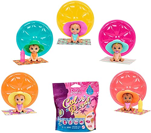 Barbie GTT12 - Color Reveal Babies Sand & Sun Series Assortment, dla wieku 3+. - image 1