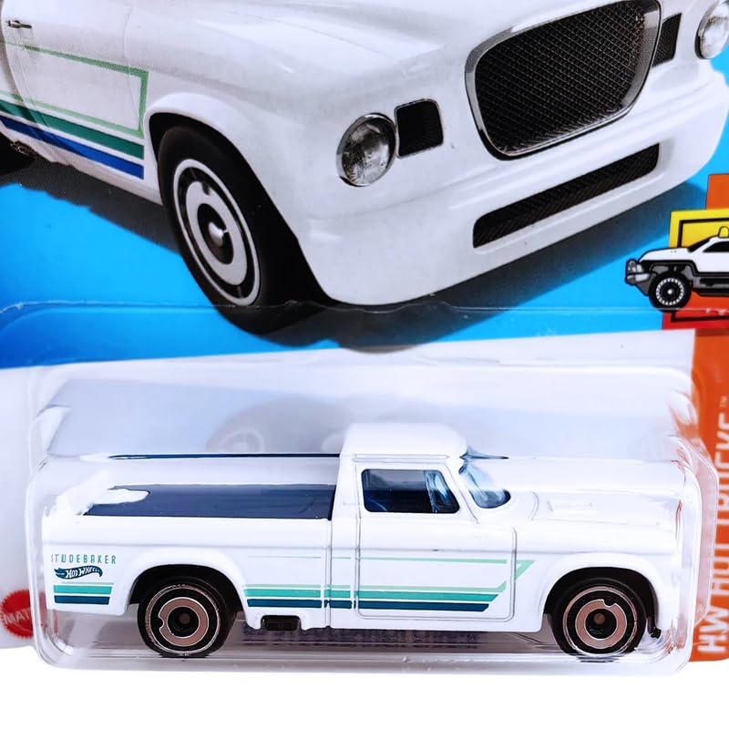 Hot Wheels 63 Studebaker Champ (White), HW Hot Trucks 9/10 - image 7