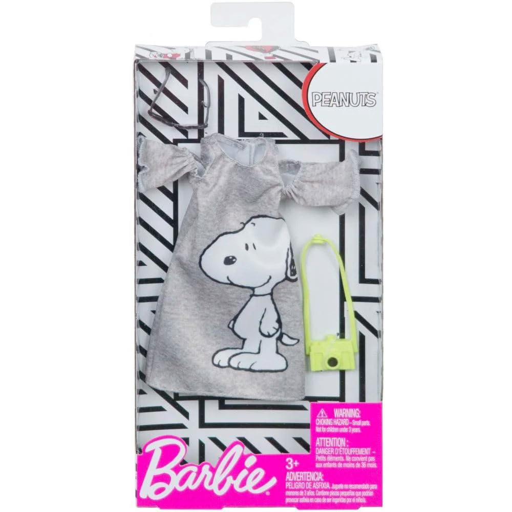 Barbie Fashion Peanuts Character Outfit Set – Bundle of 4 Clothing Packs with Accessories | Fits Most Dolls | Snoopy & Friends Themed Wardrobe | Ages 3+ - image 19