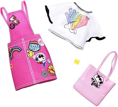 Barbie Fashion Peanuts Character Outfit Set – Bundle of 4 Clothing Packs with Accessories | Fits Most Dolls | Snoopy & Friends Themed Wardrobe | Ages 3+ - image 11