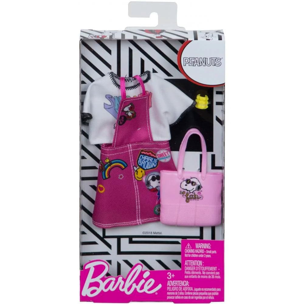 Barbie Fashion Peanuts Character Outfit Set – Bundle of 4 Clothing Packs with Accessories | Fits Most Dolls | Snoopy & Friends Themed Wardrobe | Ages 3+ - image 8