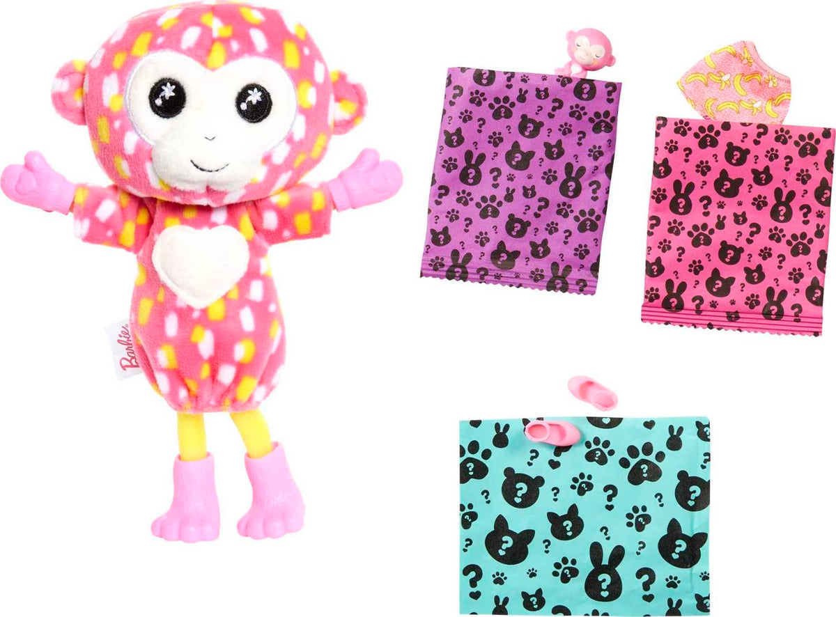 Barbie Cutie Reveal Chelsea Small Doll, Jungle Series Monkey Plush Costume, 7 Surprises Including Mini Pet & Color Change - image 13