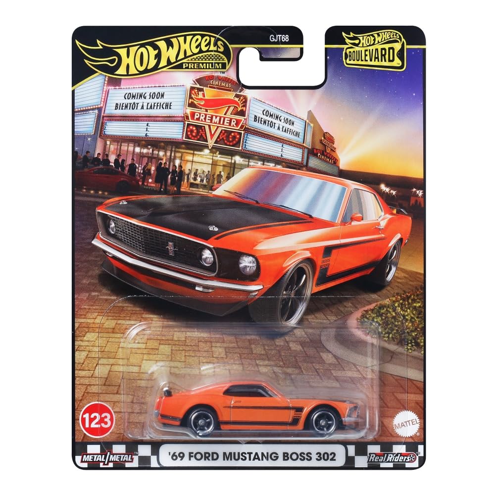 Hot Wheels JBL20 Boulevard '69 Ford Mustang Boss 302 Vehicle Toy Minicar 3 Years Old Orange - image 19