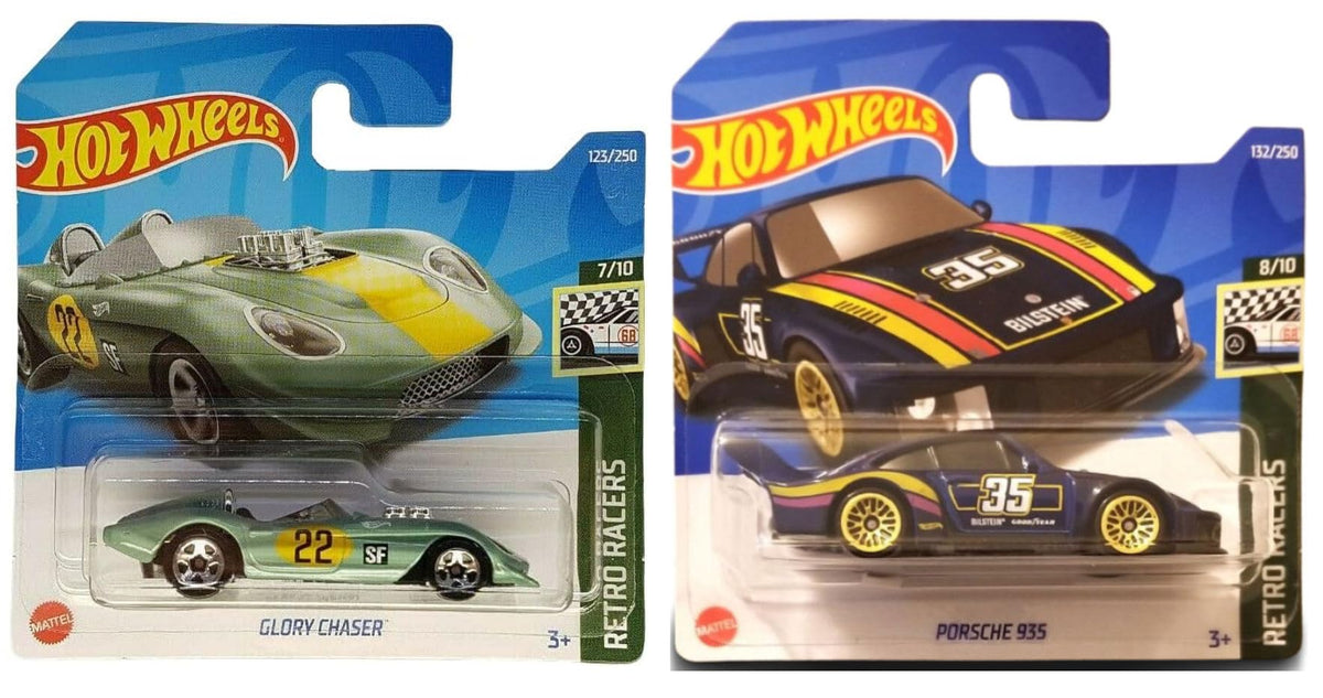 Hot Wheels Retro Racers 10-Pack Die-Cast Vehicles with 1 Sticker, Ages 3+, HKL77-9796 - image 10
