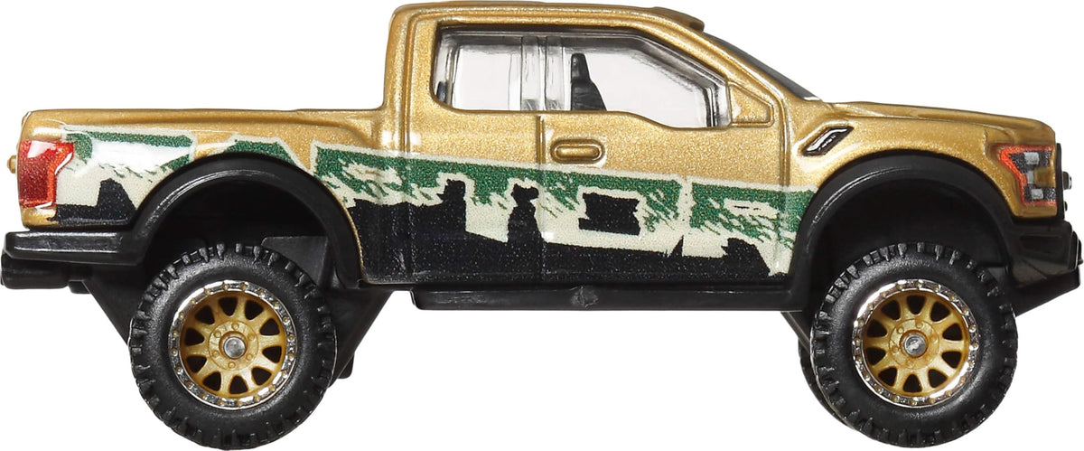 Hot Wheels Premium Car Culture Off Road 1:64 Scale Die-Cast 2017 Ford F-150 Raptor Vehicle with Real Riders Tires & Metal/Metal Body & Chassis - image 9
