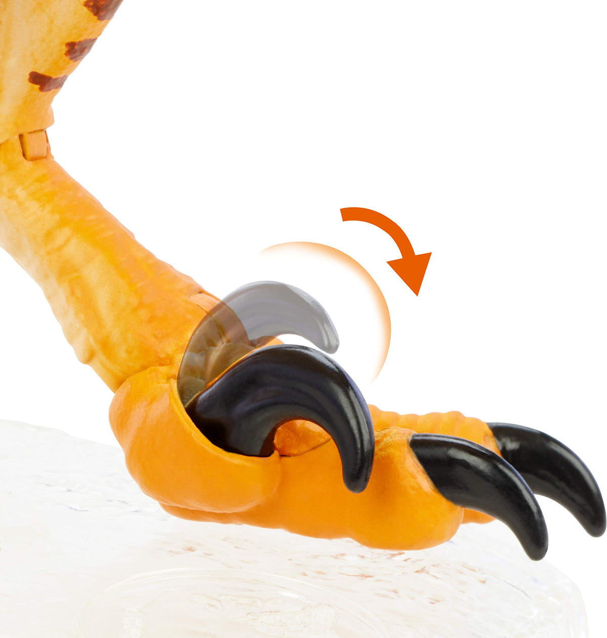 Mattel Jurassic World Toys Amber Collection Tiger Velociraptor 6-in Dinosaur Action Figure, Movie-Authentic Detail, Movable Joints & Figure Display Stand, Collectible Gift 8 Years & Up - image 4