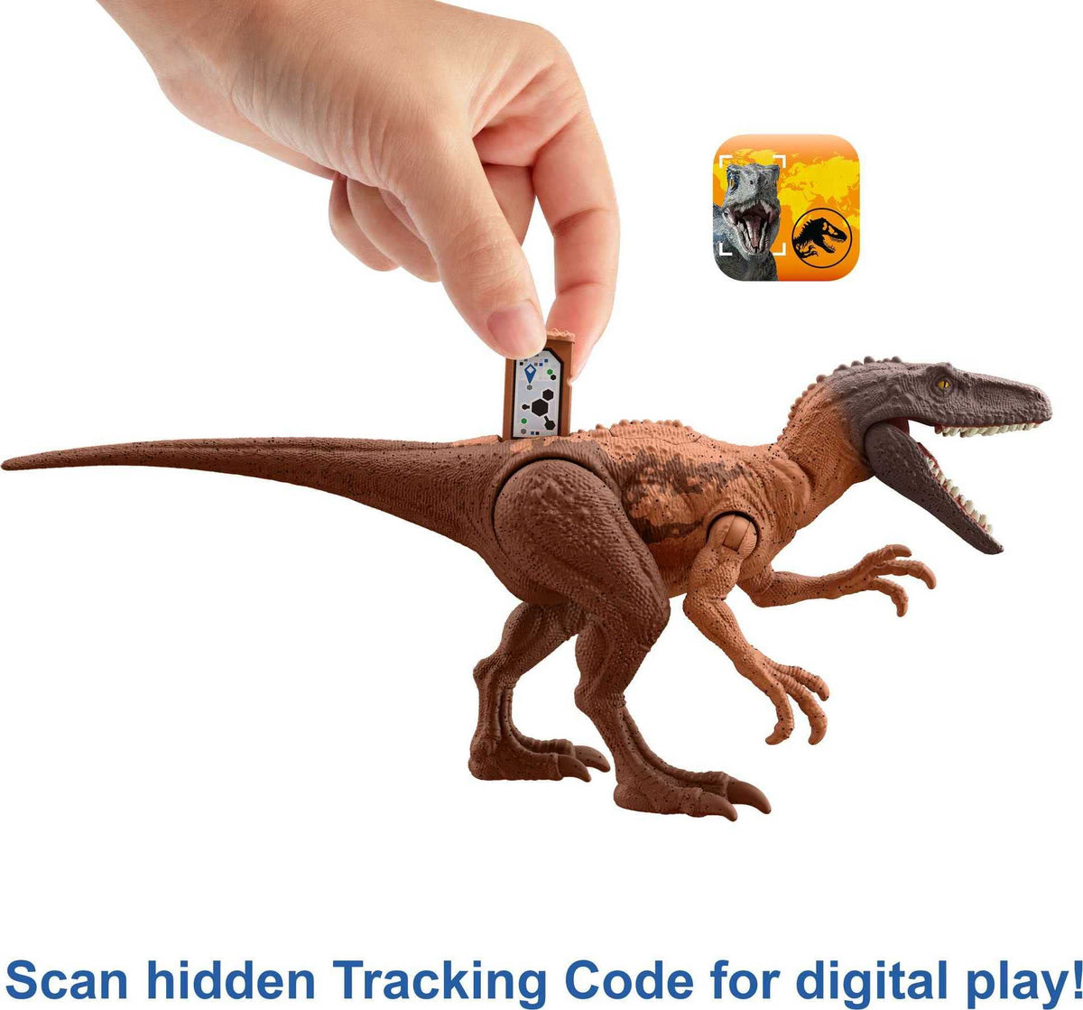 Mattel Jurassic World Strike Attack Dinosaur Toy with Single-Strike Action & Movable Joints, Herrerasaurus Action Figure Includes Digital Play - image 7