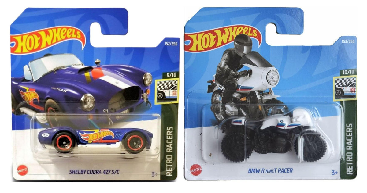 Hot Wheels Retro Racers 10-Pack Die-Cast Vehicles with 1 Sticker, Ages 3+, HKL77-9796 - image 13