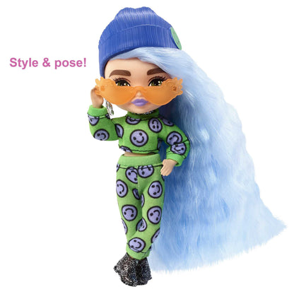 Barbie Extra Minis Doll #3 (5.5 in) Wearing Emoji-Printed 2-Piece Fashion, with Doll Stand & Accessories Including Sunglasses and Purse, Gift for Kids 3 Years Old & Up​ - image 7