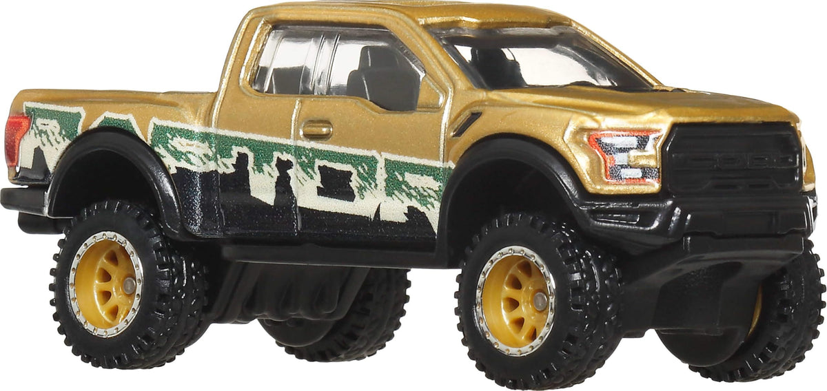 Hot Wheels Premium Car Culture Off Road 1:64 Scale Die-Cast 2017 Ford F-150 Raptor Vehicle with Real Riders Tires & Metal/Metal Body & Chassis - image 6