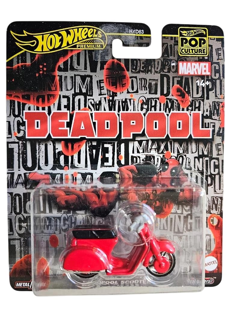 Deadpool Scooter - Marvel Series - Hot Wheels Premium 1/64 Scale - image 1