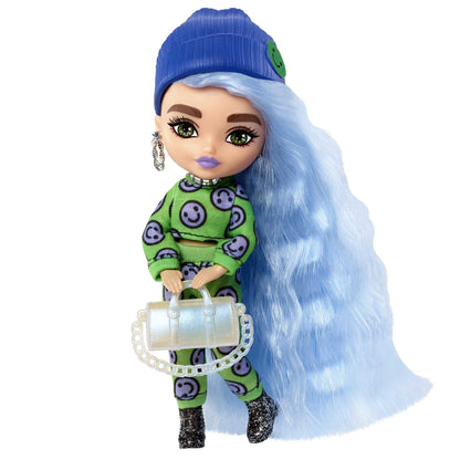Barbie Extra Minis Doll #3 (5.5 in) Wearing Emoji-Printed 2-Piece Fashion, with Doll Stand & Accessories Including Sunglasses and Purse, Gift for Kids 3 Years Old & Up​ - image 1