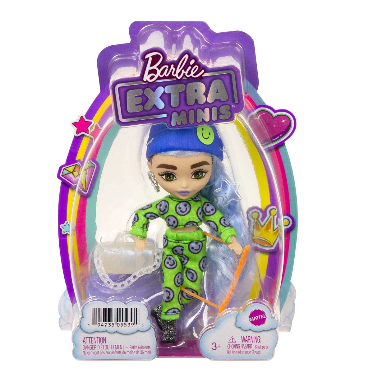 Barbie Extra Minis Doll #3 (5.5 in) Wearing Emoji-Printed 2-Piece Fashion, with Doll Stand & Accessories Including Sunglasses and Purse, Gift for Kids 3 Years Old & Up​ - image 16