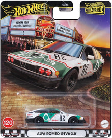 Hot Wheels JBL16 Boulevard Alfa Romeo GTV6 3.0 Vehicle Toy, Mini Car, 3 Years Old and Up, Green - image 1