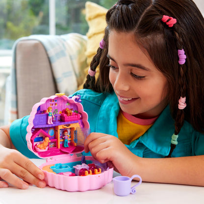 Polly Pocket Compact Playset, Groom & Glam Poodle Set with 2 Micro Dolls, Color Change & Water Play - image 4