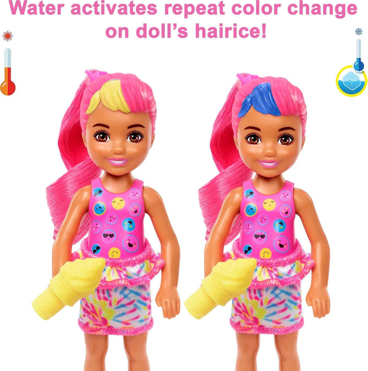 Barbie Color Reveal Small Doll & Accessories, Neon Tie-Dye Series, 6 Surprises, 1 Chelsea Doll (Styles May Vary) - image 10