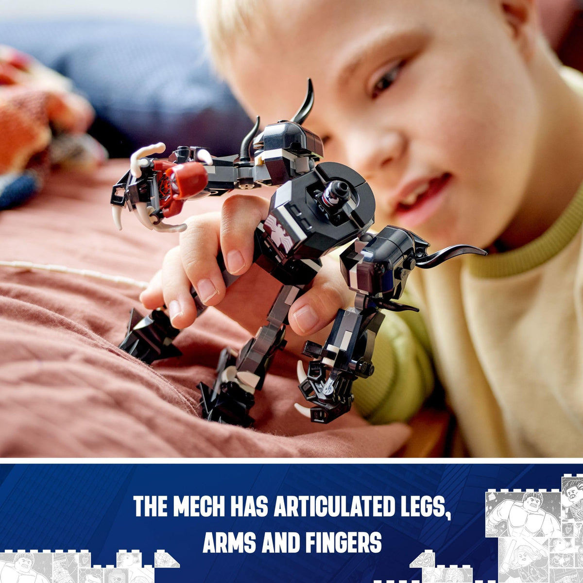 LEGO Marvel Venom Mech Armor vs. Miles Morales, Posable Action for Kids, Marvel Building Set with Minifigures, Travel Toy, Super Hero Battle Gift for Boys and Girls Aged 6 and Up, 76276 - image 12