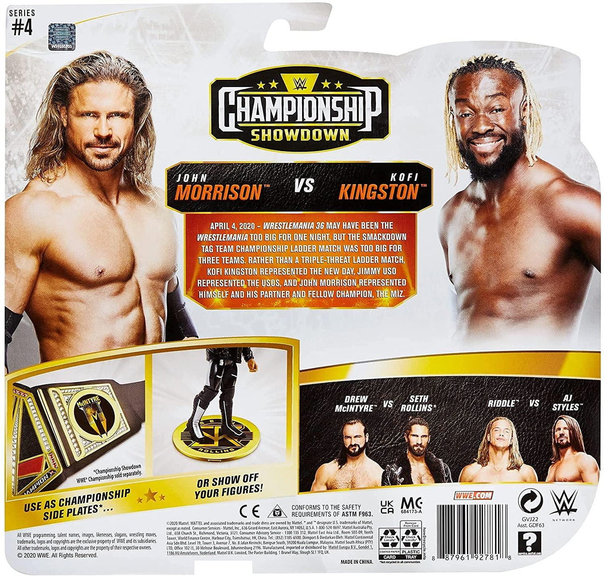WWE John Morrison vs Kofi Kingston Championship Showdown 2-Pack 6-in / 15.24-cm Action Figures High Flyers Battle Pack for Ages 6 Years Old & Up - image 19