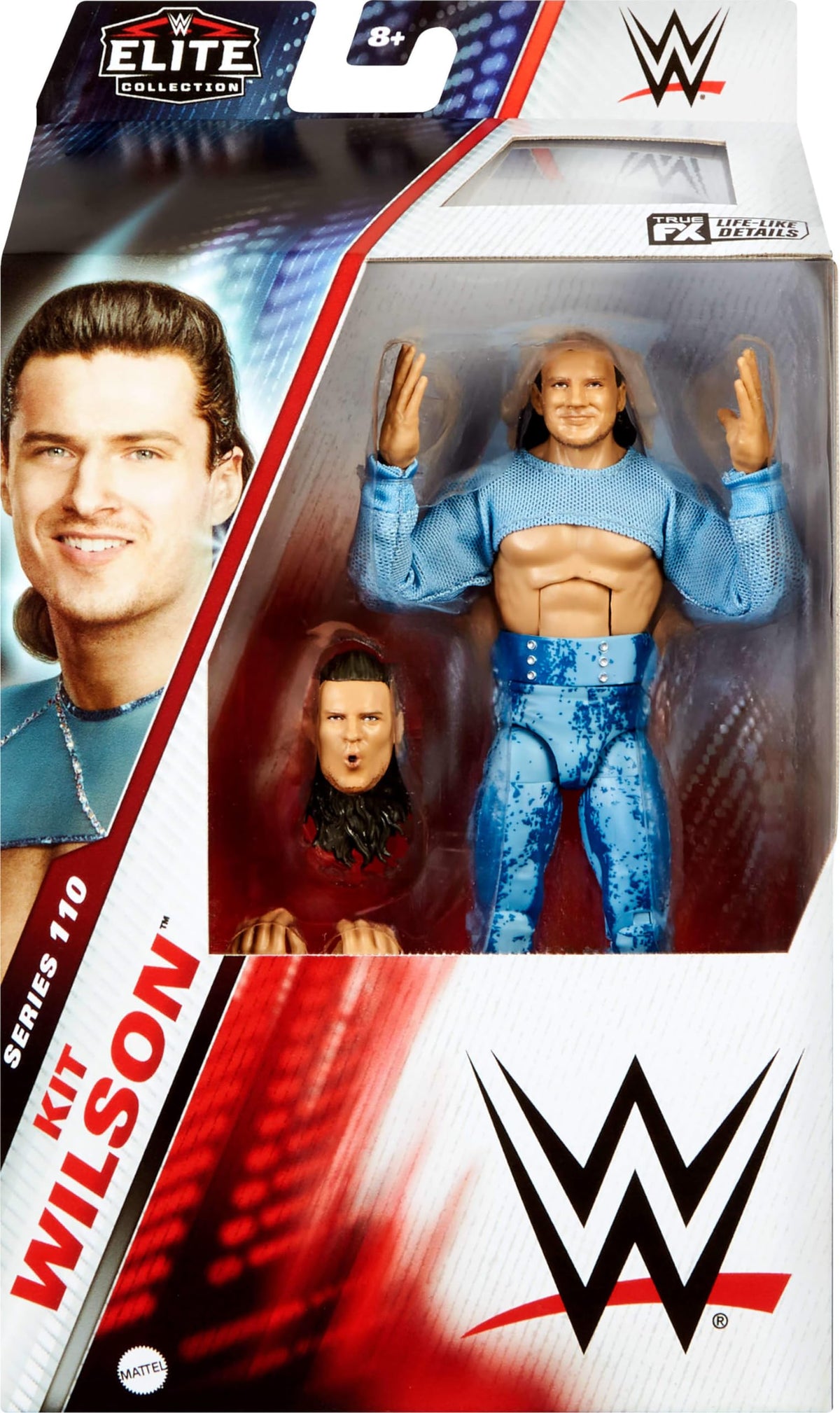 Mattel WWE Elite Action Figure & Accessories, Series #110 Kit Wilson 6-inch Collectible with 25 Articulation Points & Swappable Hands - image 4