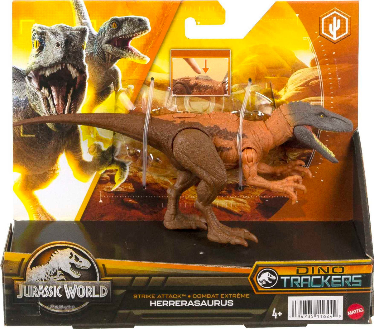 Mattel Jurassic World Strike Attack Dinosaur Toy with Single-Strike Action & Movable Joints, Herrerasaurus Action Figure Includes Digital Play - image 16