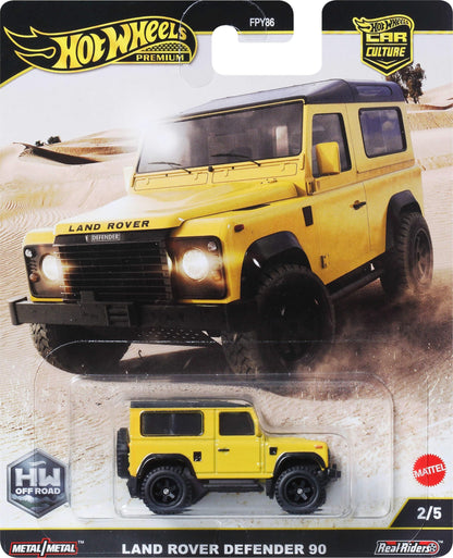 Hot Wheels Premium Car Culture Collectible Toy Car, 1:64 Scale Die-Cast Land Rover Defender 90, Off Road Vehicle with Real Riders Tires - image 16